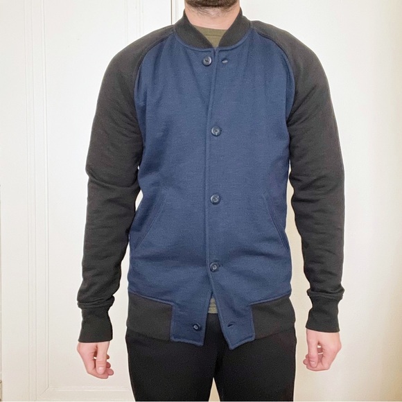 Levi’s Cardigan Button Lightweight Jacket Blue Black Men’s Size Medium - Picture 1 of 10
